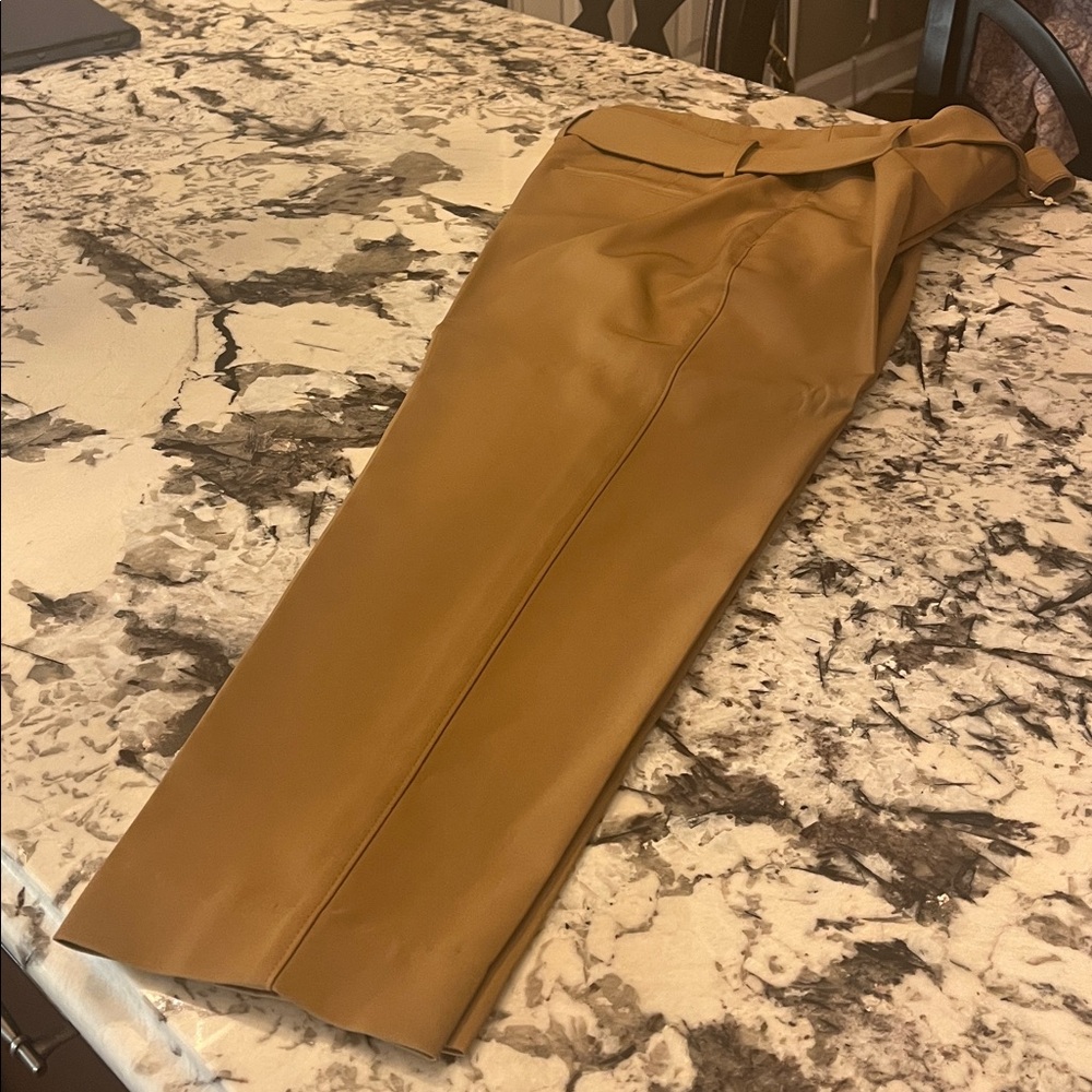 White House Black Market Tan High-Waisted Trousers - Picture 6 of 6
